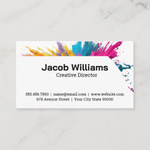 Holi Powder Colourful Splash Explosion Business Card
