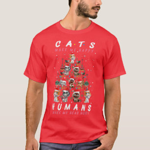 Holiday 365 Cats Christmas Tree Cat Make Me Happy T-Shirt