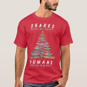 Holiday 365 sharks Christmas Tree shark Make Me Ha T-Shirt