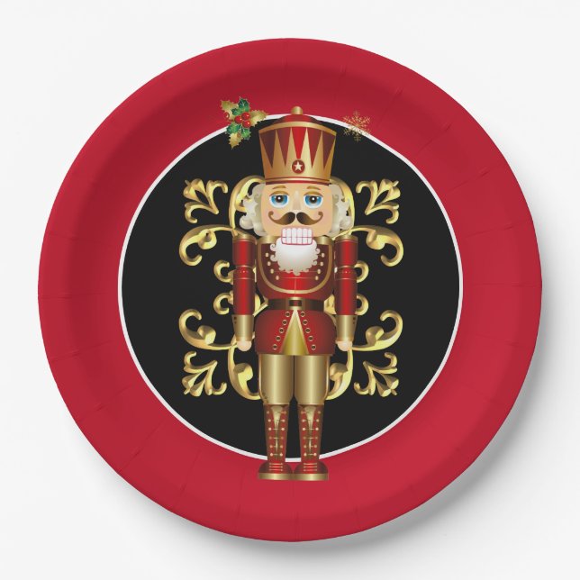 Holiday 9" Paper Plates-Nutcracker Paper Plate (Front)