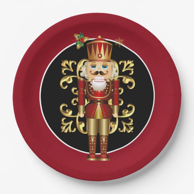 Holiday 9" Paper Plates-Nutcracker Paper Plate (Front)
