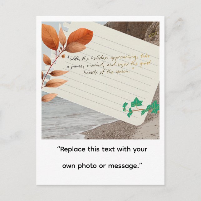 Holiday Abstract Design – Festive Art Postcard (Front)