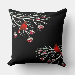 Holiday Accent Pillow-Cardinals Cushion