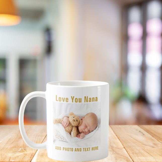 Holiday Add Baby Photo and Custom Text  Coffee Mug (Creator Uploaded)
