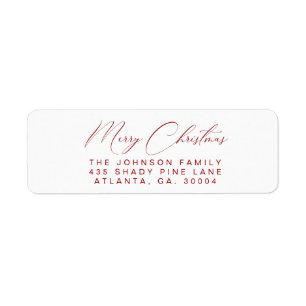 Holiday Address Labels