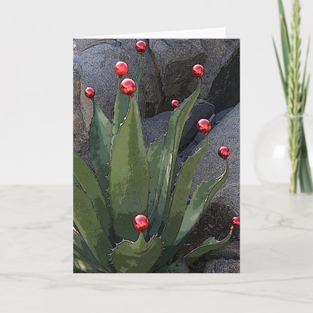 Holiday agave greeting card (Front)