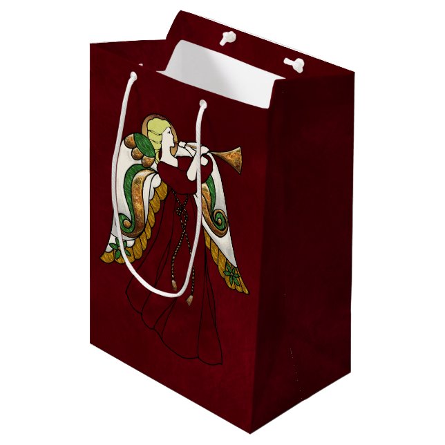 Holiday Angel Medium Gift Bag (Front Angled)