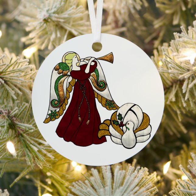 Holiday Angel Metal Tree Decoration (Insitu)