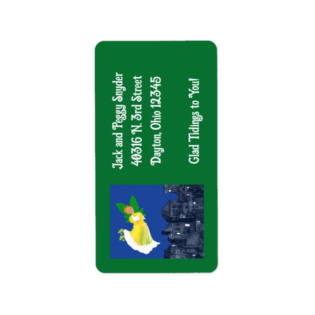 Holiday Angel Return Address Label (Front)