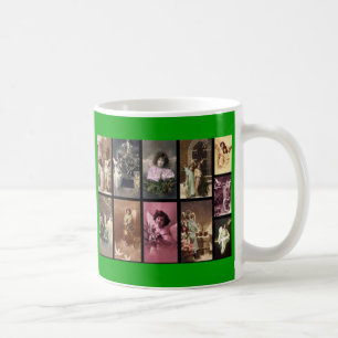 Holiday Angels Green Mug Customisable