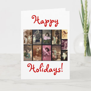 Holiday Angels Red II Card -  Customisable