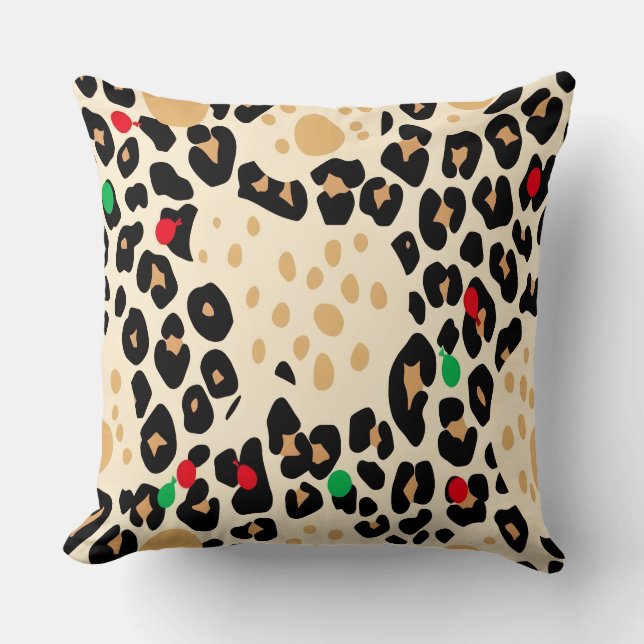 Holiday Animal Print  Cushion (Front)