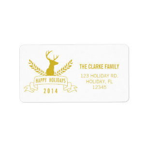 Holiday Antlers   Holiday Address Label