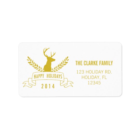 Holiday Antlers | Holiday Address Label