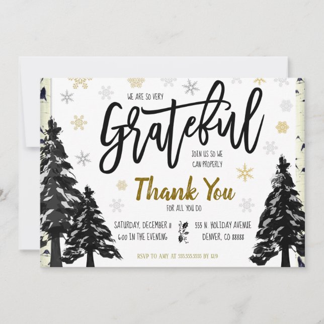 Holiday Appreciation Invitation, Corporate Invitation (Front)