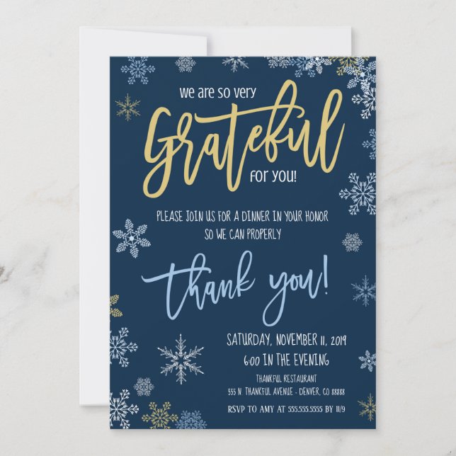 Holiday Appreciation Invitation, Corporate Party Invitation (Front)