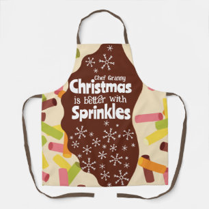 Holiday Apron Christmas is better with Sprinkles