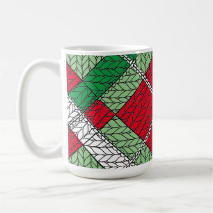 HOLIDAY ARGYLE KNIT Tall White Mug