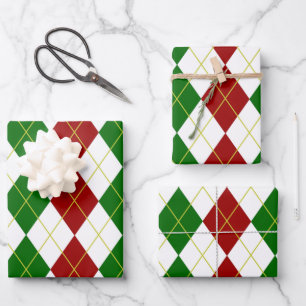Holiday Argyle Wrapping Paper