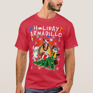 Holiday Armadillo Animal Lover Xmas T-Shirt