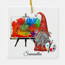 Holiday Artist Gnome Personalized