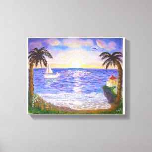 Holiday at the beach canvas print