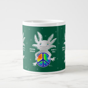 Holiday Axolotl w/Peace Sign Coffee Mug