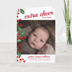 HOLIDAY BABY ANNOUNCEMENT Christmas Cheer
