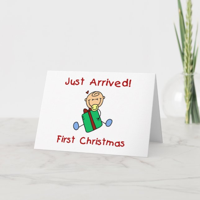 Holiday Baby Boy Just Arrived Tshirts and Gifts (Front)