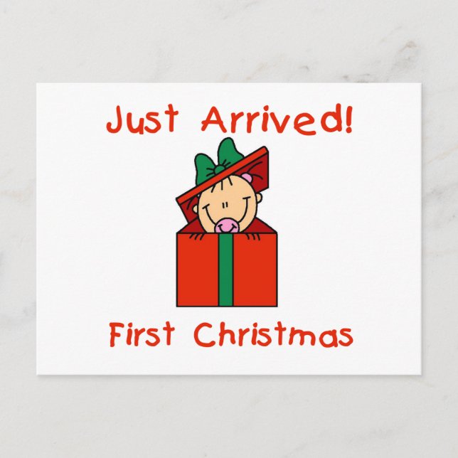 Holiday Baby Girl Just Arrived Tshirts and Gifts (Front)
