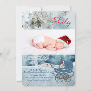 Holiday Baby of the Month Invitation