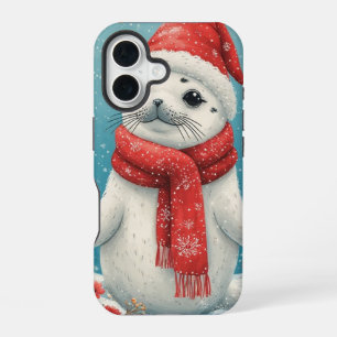 Holiday Baby Seal iPhone 16 Case