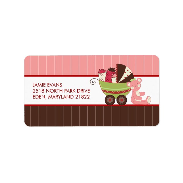 Holiday Baby Shower Address Mailing Labels (Front)