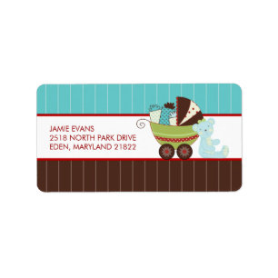 Holiday Baby Shower Address Mailing Labels