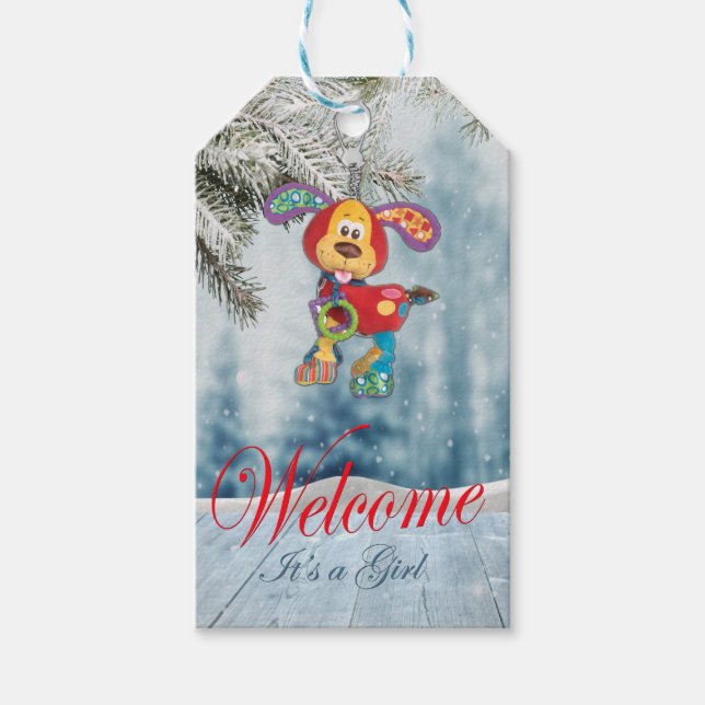 Holiday Baby Shower Gift Tags (Front)