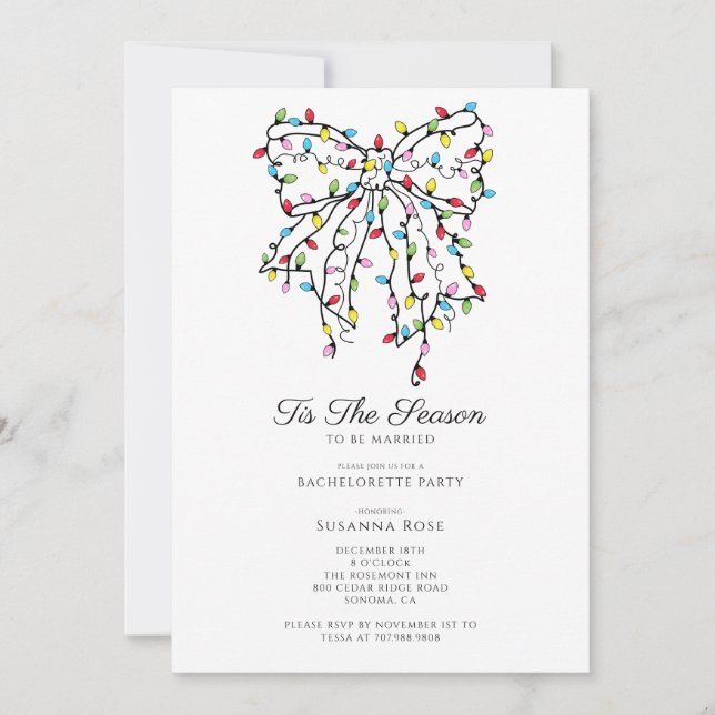 Holiday Bachelorette Party Invitation (Front)