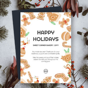 Holiday Baking Bakery Gingerbread Holiday Card