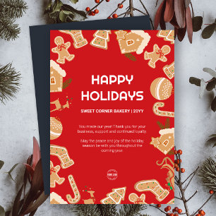 Holiday Baking Bakery Gingerbread Holiday Card