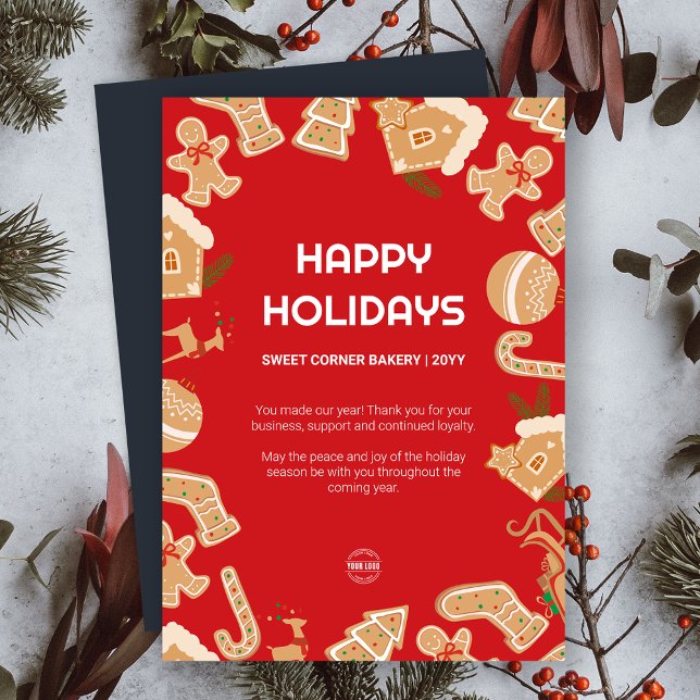 Holiday Baking Bakery Gingerbread Holiday Card (Holiday Baking Bakery Gingerbread Holiday Card)