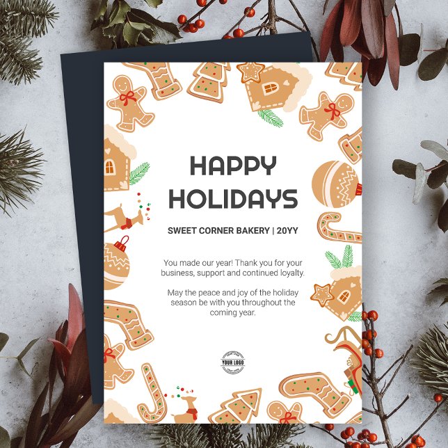 Holiday Baking Bakery Gingerbread Holiday Card (Holiday Baking Bakery Gingerbread Holiday Card)