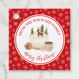 Holiday Baking Christmas Cake Favour Tags