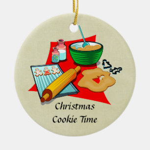 Holiday Baking Christmas Cookies Ingredients Baker Ceramic Tree Decoration