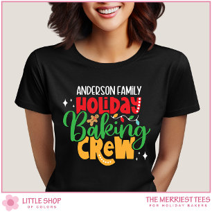 Holiday Baking Crew Customisable Family Christmas T-Shirt