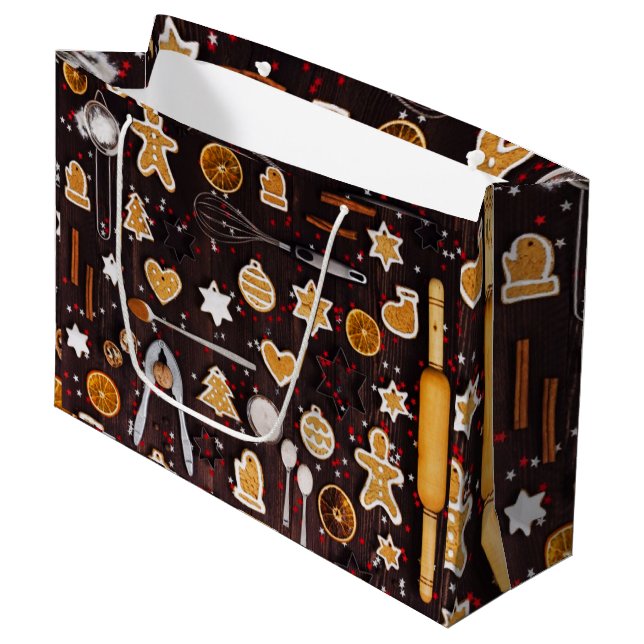 Holiday Baking Large Gift Bag (Front Angled)