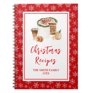 Holiday Baking Recipes Christmas Cake Notebook