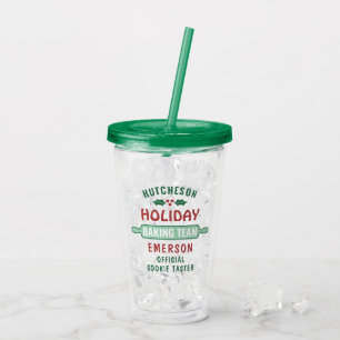 Holiday Baking Team Christmas Cookie Party Cute Acrylic Tumbler
