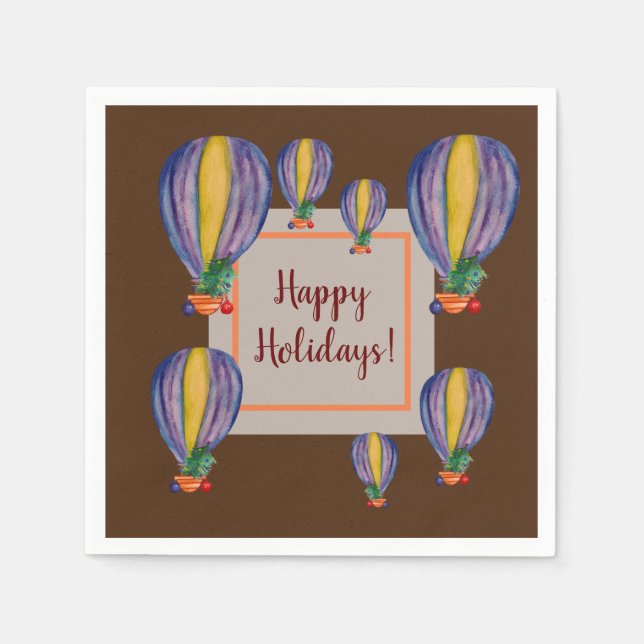 Holiday Balloons Napkin (Front)