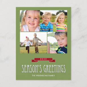 Holiday Banner Holiday Photo Card Postcard