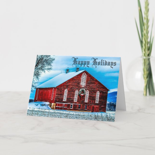 Holiday Barn Greeting Card (Front)