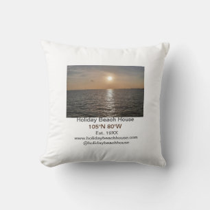 Holiday beach ocean house longitude latitude est.  cushion
